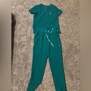 Figs Teal Scrub Set